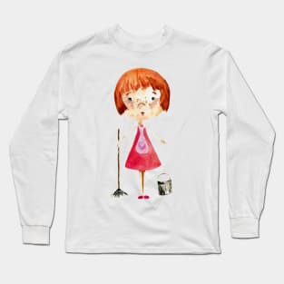 Cleaning woman Long Sleeve T-Shirt